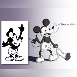 $1 MOUSE STAINLESS STEEL AND ENAMEL BROOCH PIN. NEW. $1 WITH ANY $10 ORDER OR MO